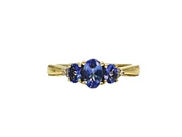 10K Yellow Gold Tanzanite & Diamond Ring, size 7