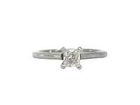 14k White Gold 0.45Cttw Lab Grown Princess Cut Diamond Engagement Ring - /