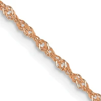 14K Rose Gold Singapore Chain - 1.0mm