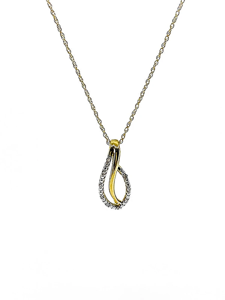 10K Yellow Gold Diamond Pendant