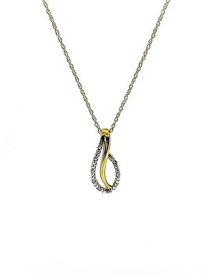 10K Yellow Gold Diamond Pendant