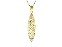 10K Yellow Gold 0.10cttw Diamond Pendant, 18"