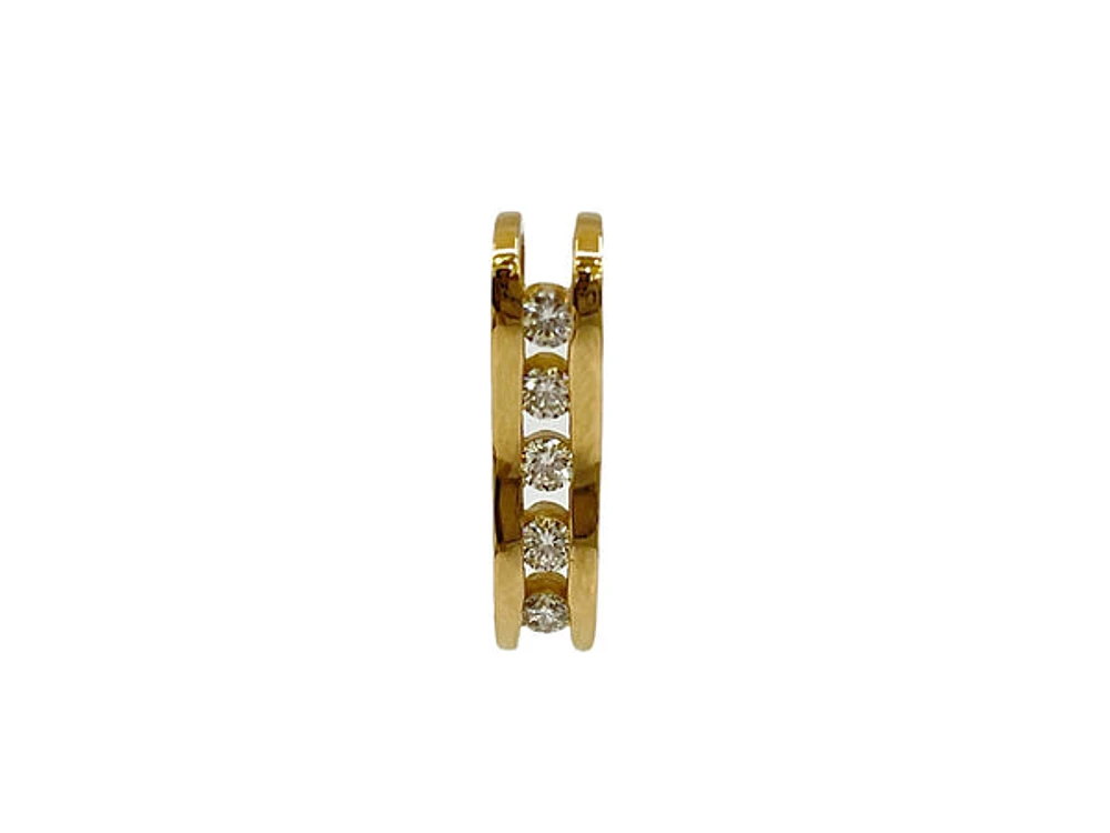 14K Yellow Gold 0.30cttw Diamond Della Falls Pendant - 5mm x 20mm