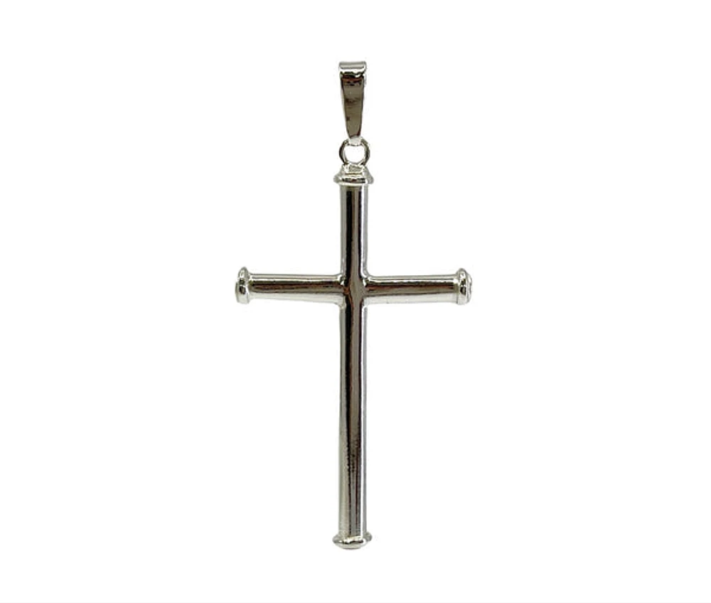925 Sterling Silver Cross Pendant - 48mm x 23mm
