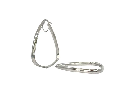 10K White Gold 38mm Earrings