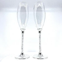 2 Pieces Champagne With Crystal Stem