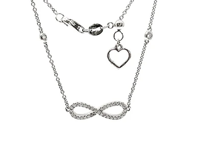 14K White Gold 0.28cttw Infinity Diamond Bracelet - 7 Inches