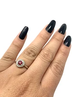 Created Ruby and Diamond Ring