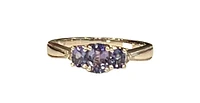 10K White Gold 0.80cttw Tanzanite Birthstone Ring - Size 7