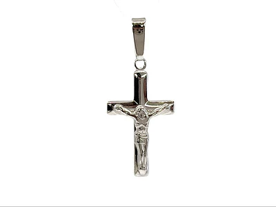925 Sterling Silver 33mm x 20mm Hollow Crucifix Cross Charm - Large