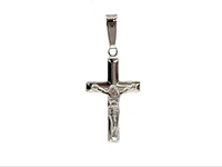 925 Sterling Silver 33mm x 20mm Hollow Crucifix Cross Charm - Large
