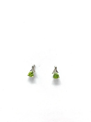 Peridot & Diamond Earrings