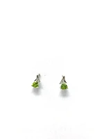 Peridot & Diamond Earrings