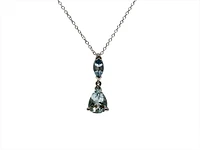10K Gold 0.75cttw Genuine Aquamarine Pendant