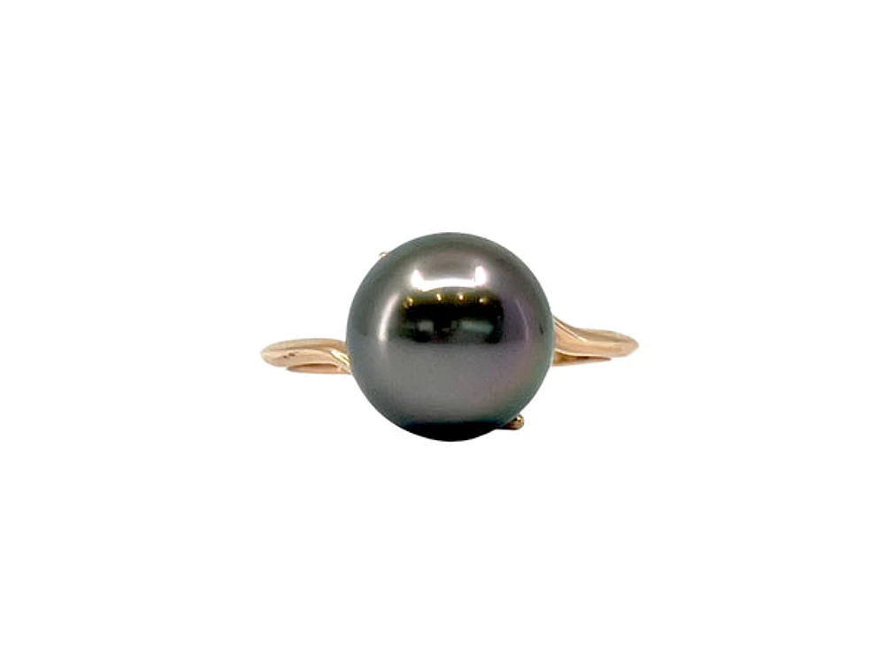 14K Rose Gold Tahitian Pearl Ring