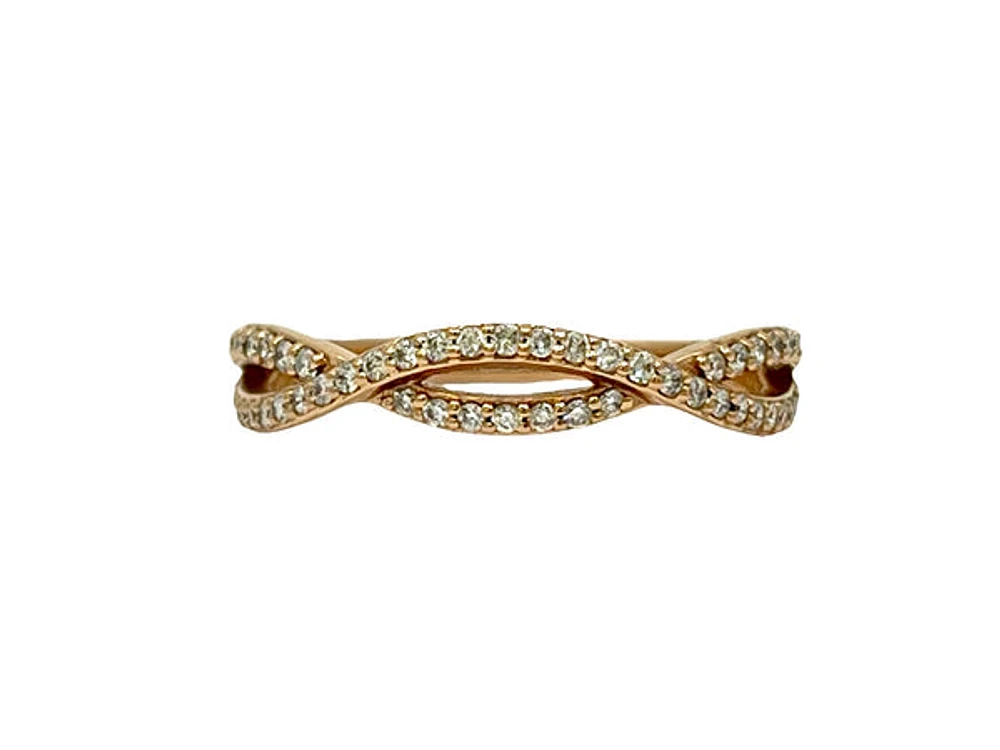 14K Rose Gold 0.26cttw Diamond Ring, size 7