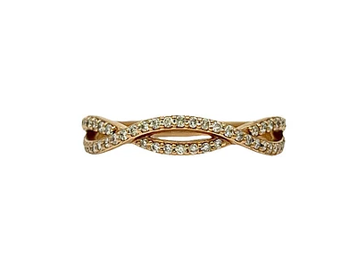 14K Rose Gold 0.26cttw Diamond Ring, size 7