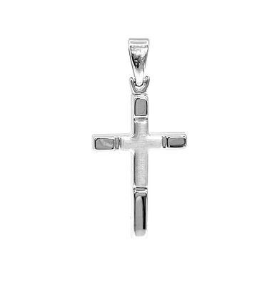 10K White Gold Cross Charm