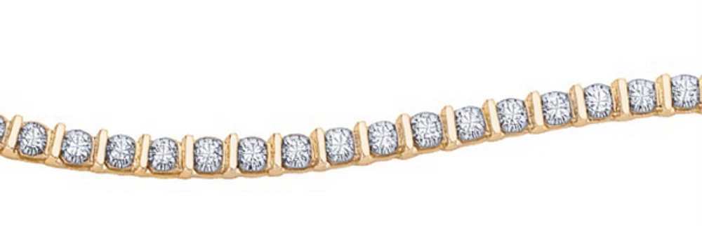 10K Yellow Gold 1.50cttw Diamond Tennis Bracelet, 7" - Yellow Gold