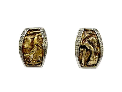 Silver/Gold Plated CZ Earrings