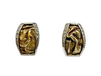 Silver/Gold Plated CZ Earrings
