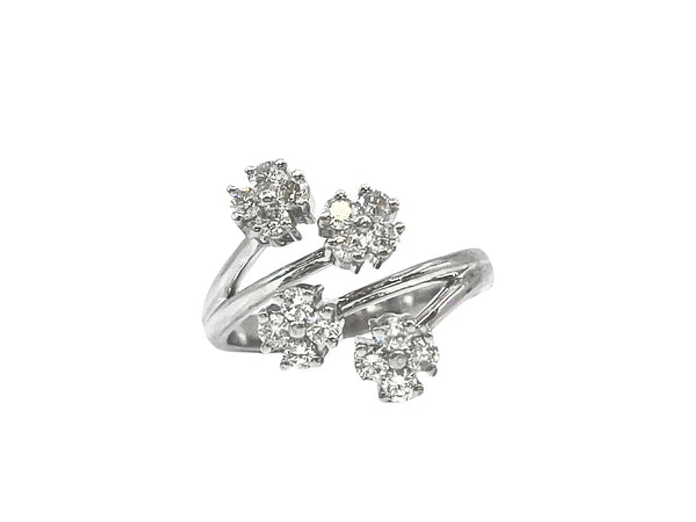 14K White Gold 0.60cttw Diamond Ring - Size 6.5