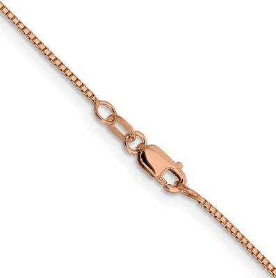14K Rose Gold Box Chain - 1.0mm