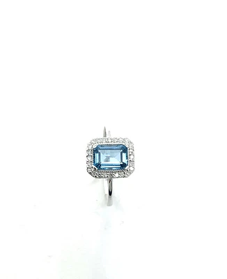London Blue Topaz & Diamond Ring
