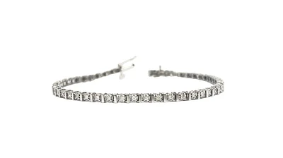 10K White Gold 0.50cttw Diamond Tennis Bracelet, 7"