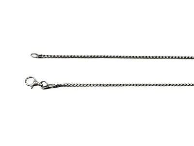 925 Sterling Silver 1.40mm High Rhodium Plated Franco Chain with Lobster Clasp - 18 Inches