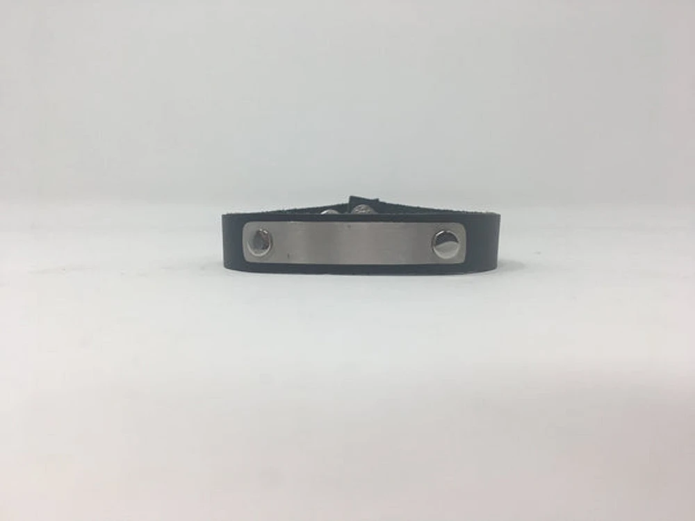 Mens Leather ID Bracelet