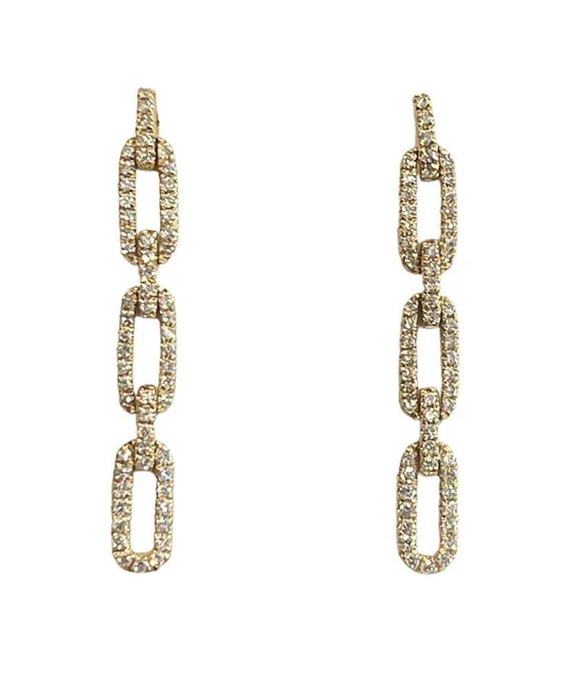 14K Yellow Gold 0.33cttw Diamond Dangle Earrings