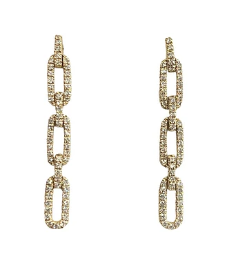 14K Yellow Gold 0.33cttw Diamond Dangle Earrings
