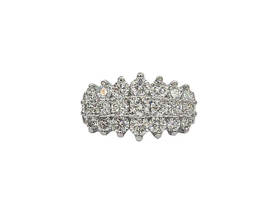 14K White Gold 2.60cttw Diamond Band - Size 6.5