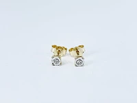 10K Yellow Gold Diamond Earring