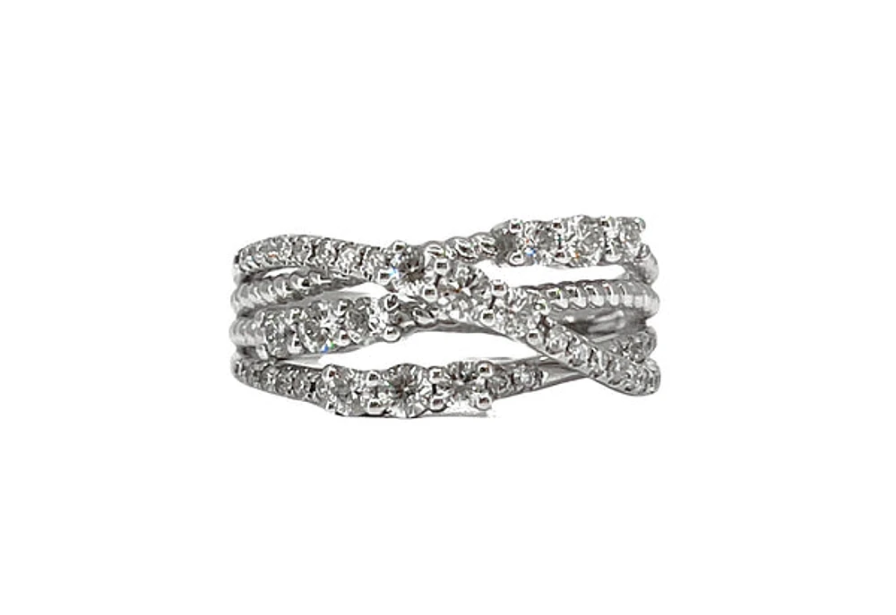 14K White Gold 0.69cttw Diamond Band - Size 6.5