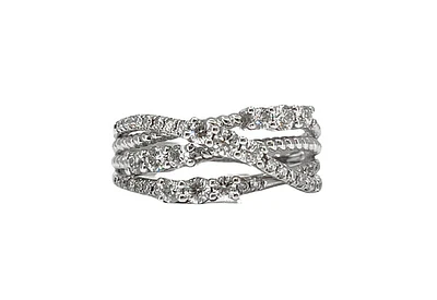 14K White Gold 0.69cttw Diamond Band - Size 6.5