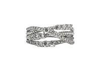14K White Gold 0.69cttw Diamond Band - Size 6.5