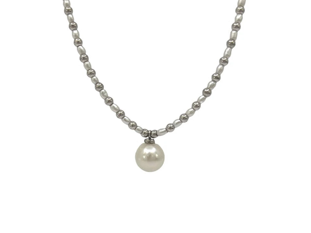925 Sterling Silver Fresh Water Pearl Strand, 18"