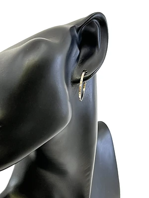 10K White Gold 23mm Earrings