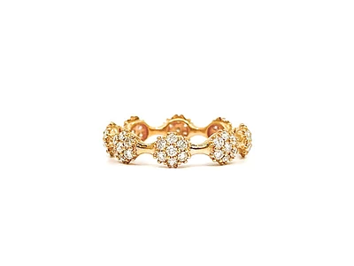 14K Rose Gold 1.10cttw Diamond Eternity Ring, size 6
