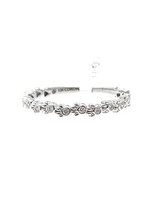 10k White Gold 0.065cttw Paw Print Diamond Ring, 6.5