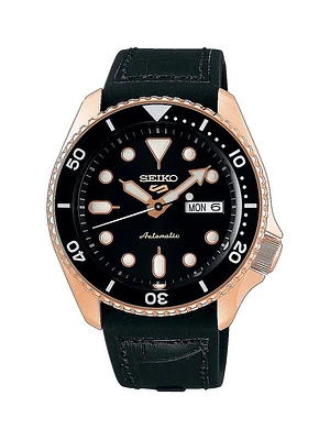 SEIKO 5 Sports Sports Stainless Steel & Silicone & Leather-Strap Watch SRPD76K1F - Limited Edition
