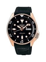 SEIKO 5 Sports Sports Stainless Steel & Silicone & Leather-Strap Watch SRPD76K1F - Limited Edition
