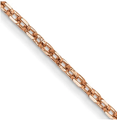 14K Rose Gold Cable Chain with Lobster Clasp