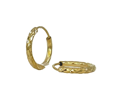 10K Yellow Gold 13mm Earrings