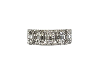 14K White Gold 0.53cttw Diamond Pave Band - Size 6.5