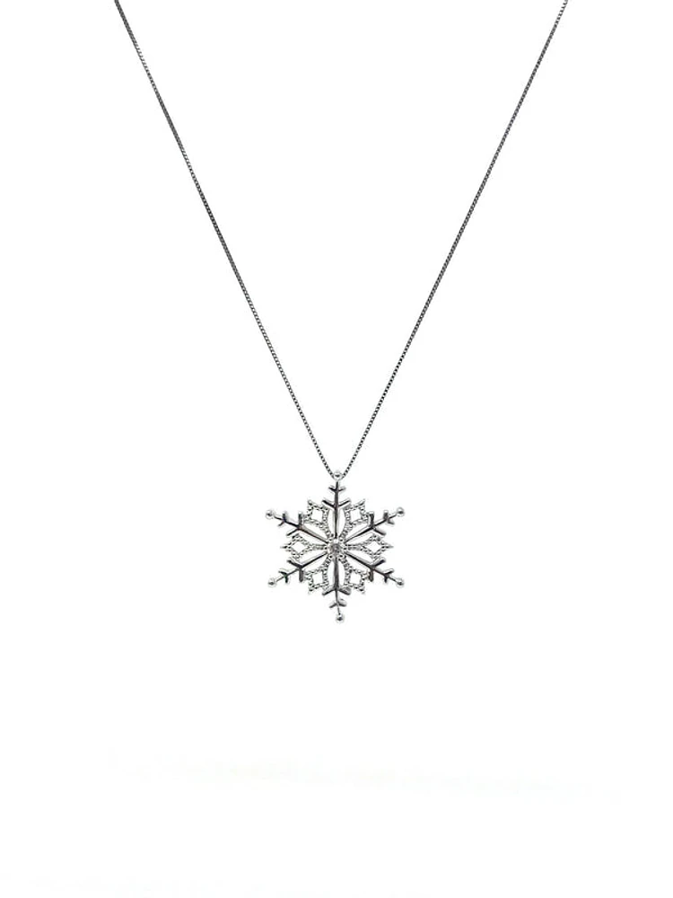 Diamond Snowflake Pendant