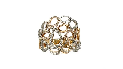 14K Rose Gold 0.60cttw Diamond Ring, size 6.5