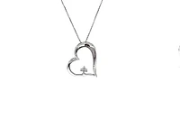 10K White Gold Canadian Diamond 0.051cttw Necklace